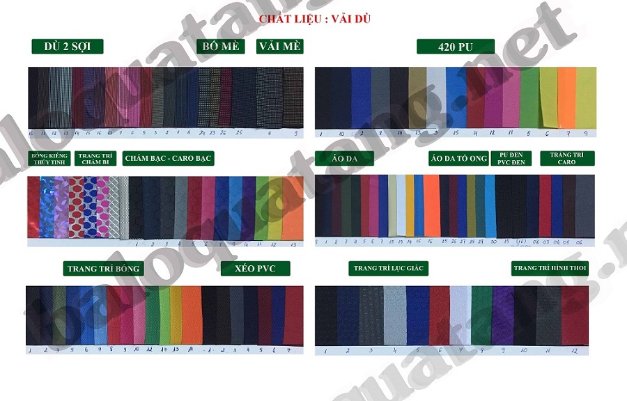 vải dù polyester chống thấm nước