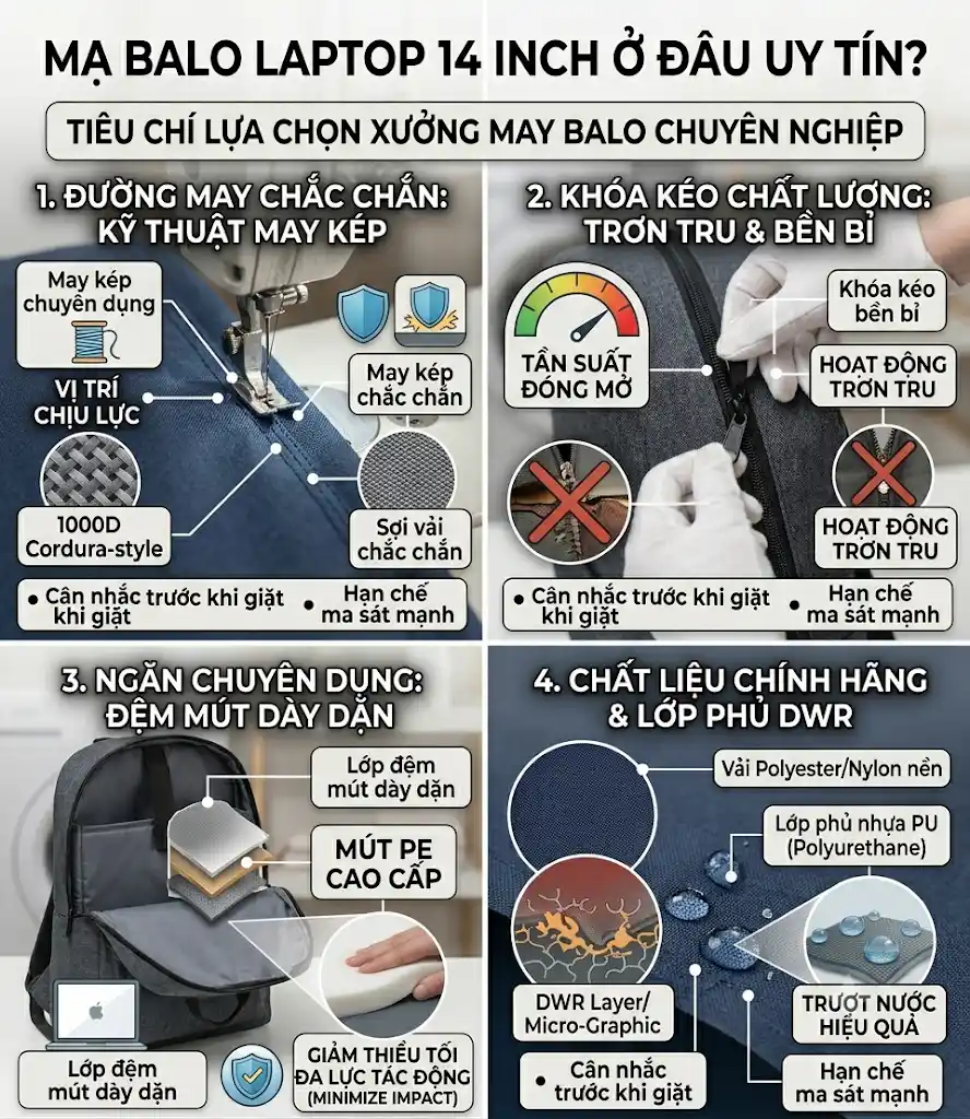 14 inch bằng bao nhiêu cm? Địa chỉ may balo laptop 14 inch uy tín - 14 inch bằng bao nhiêu cm