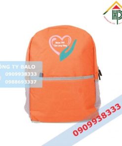 Mặt trước May balo quà tặng từ thiện tấm lòng vàng