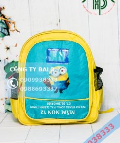 May balo mầm non Minion mặt trước