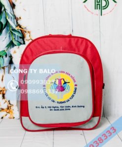 May balo mầm non Sen Hồng mặt trước