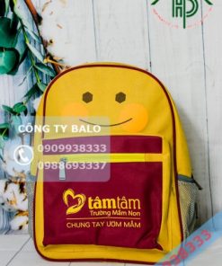 May balo mầm non Tâm Tâm mặt trước