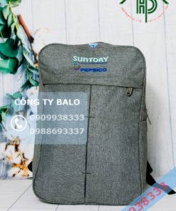 May balo quảng cáo Suntory mặt trước
