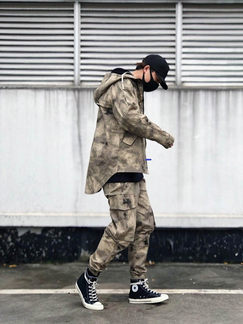 Phối full outfit camo cực chất, thời thượng
