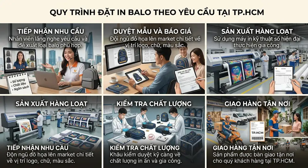 Balo in hình theo yêu cầu