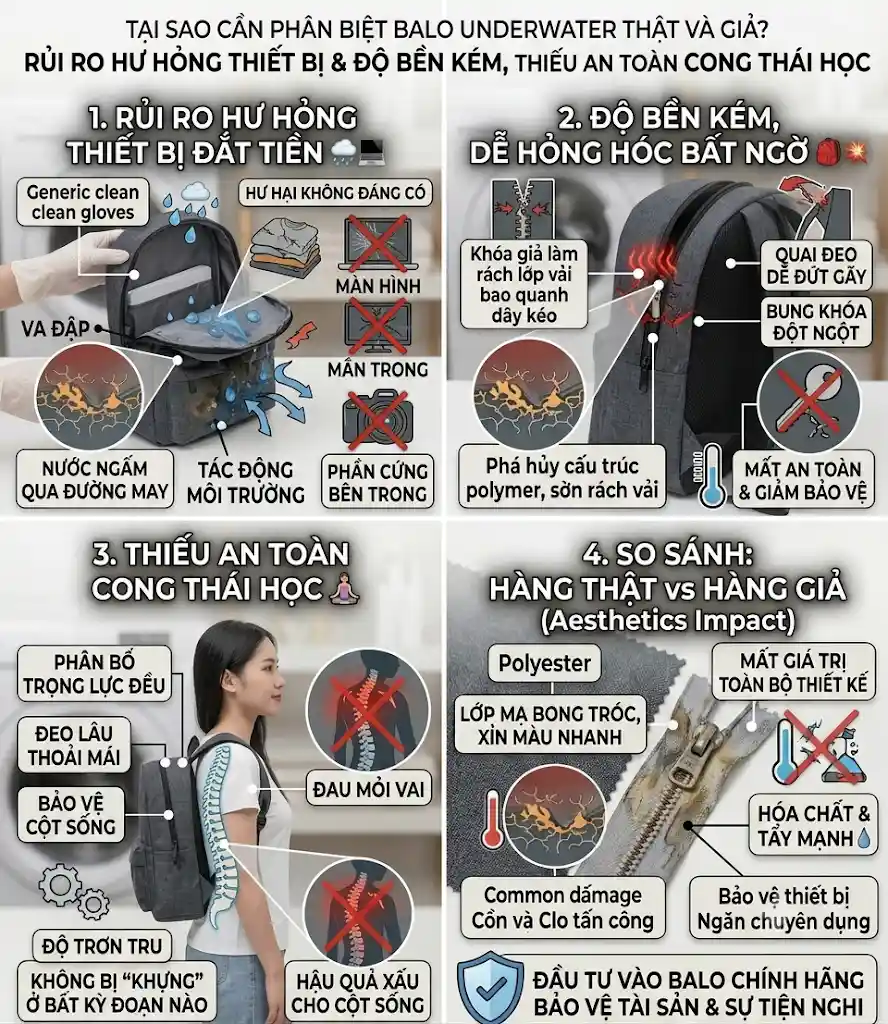 Cách check Balo Underwater chính hãng chuẩn chuyên gia - balo Underwater Cách check Balo Underwater chính hãng chuẩn chuyên gia - balo Underwater