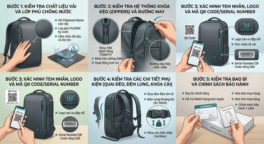 Cách check Balo Underwater chính hãng chuẩn chuyên gia - balo Underwater Cách check Balo Underwater chính hãng chuẩn chuyên gia - balo Underwater