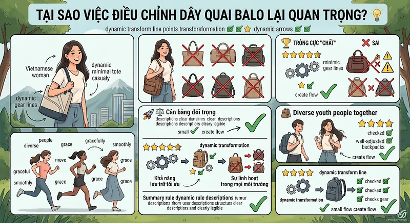 Cách thắt dây quai balo đúng cách giúp bạn thoải mái nhất