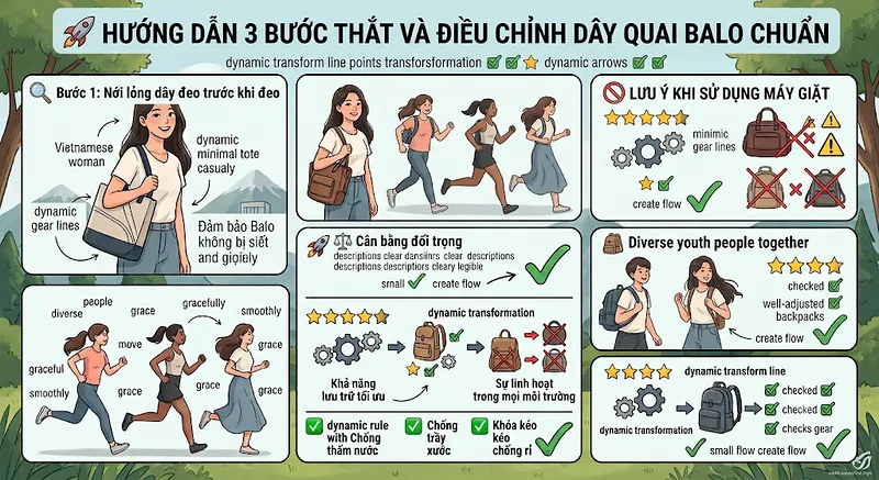 Cách thắt dây quai balo đúng cách giúp bạn thoải mái nhất - Cách thắt dây quai balo