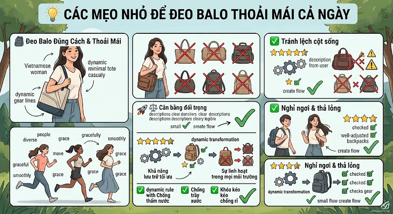 Cách thắt dây quai balo đúng cách giúp bạn thoải mái nhất