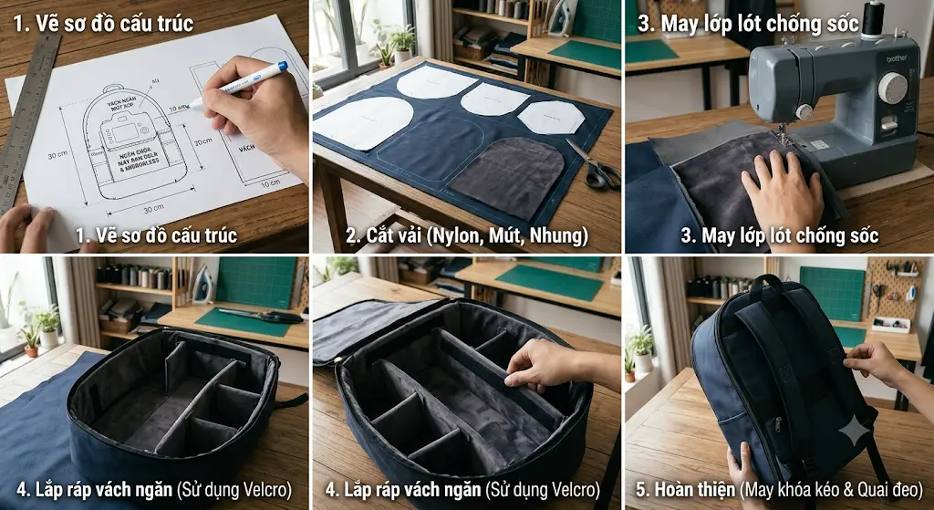 Hướng dẫn may balo máy ảnh và cách vệ sinh balo máy ảnh hiệu quả - Cách vệ sinh balo máy ảnh