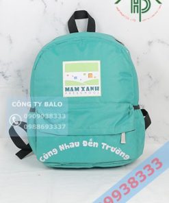 May balo trẻ em Mầm Xanh mặt trước