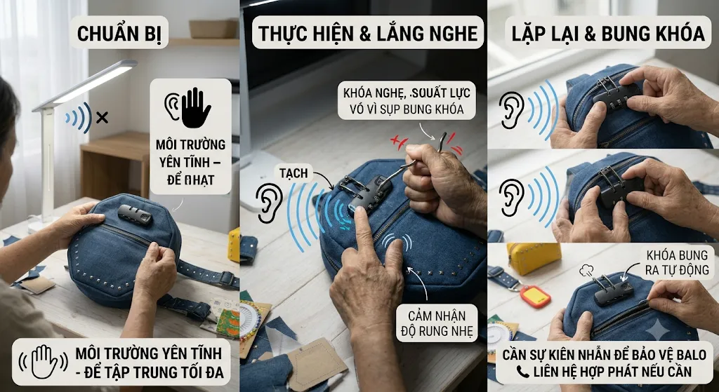 mở khóa balo khi quên mật khẩu