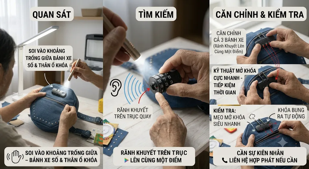 mở khóa balo khi quên mật khẩu