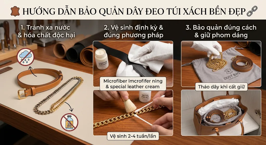 Mua dây đeo túi xách ở đâu uy tín, chất lượng và thời trang nhất? - mua dây đeo túi xách ở đâu ?