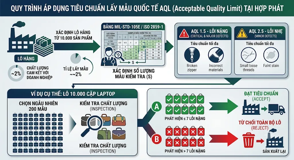Kiểm Soát Chất Lượng Trong Chuyền May Cặp Laptop