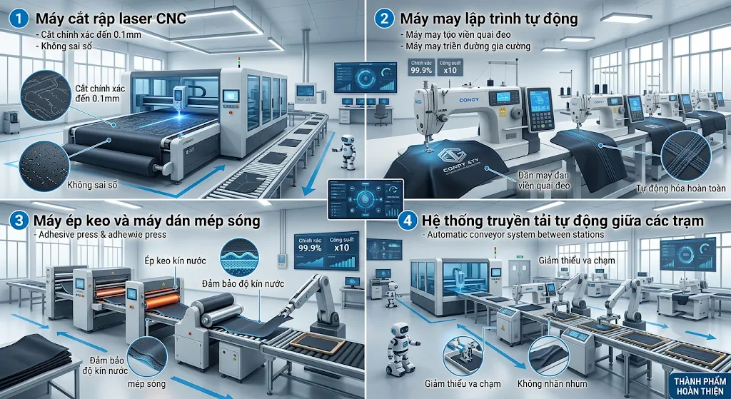 Kiểm Soát Chất Lượng Trong Chuyền May Cặp Laptop