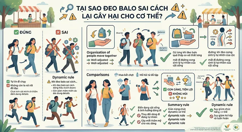 đeo balo đúng cách