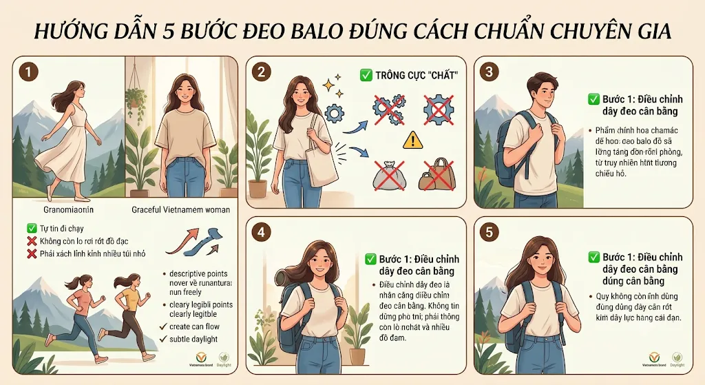 đeo balo đúng cách
