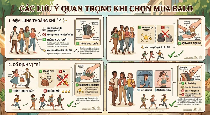 đeo balo đúng cách