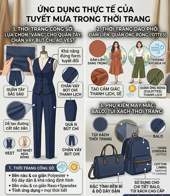 Vải Tuyết Mưa Là Gì? Tổng Quan Về Chất Liệu “Quốc Dân” Trong May Mặc - Vải tuyết mưa là gì ?